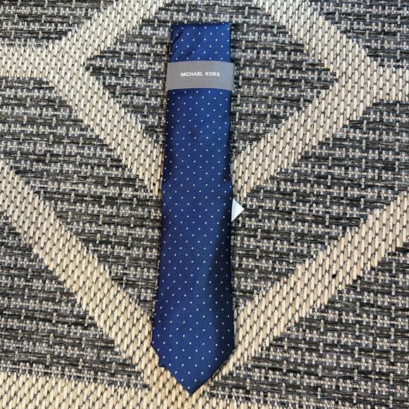 Michael Kors Classic Dot Tie Navy/White - Picture 2 of 4